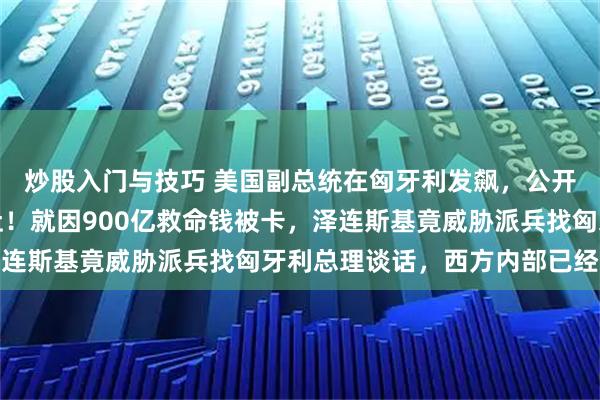 炒股入门与技巧 美国副总统在匈牙利发飙，公开痛骂乌克兰总统太无耻！就因900亿救命钱被卡，泽连斯基竟威胁派兵找匈牙利总理谈话，西方内部已经撕破